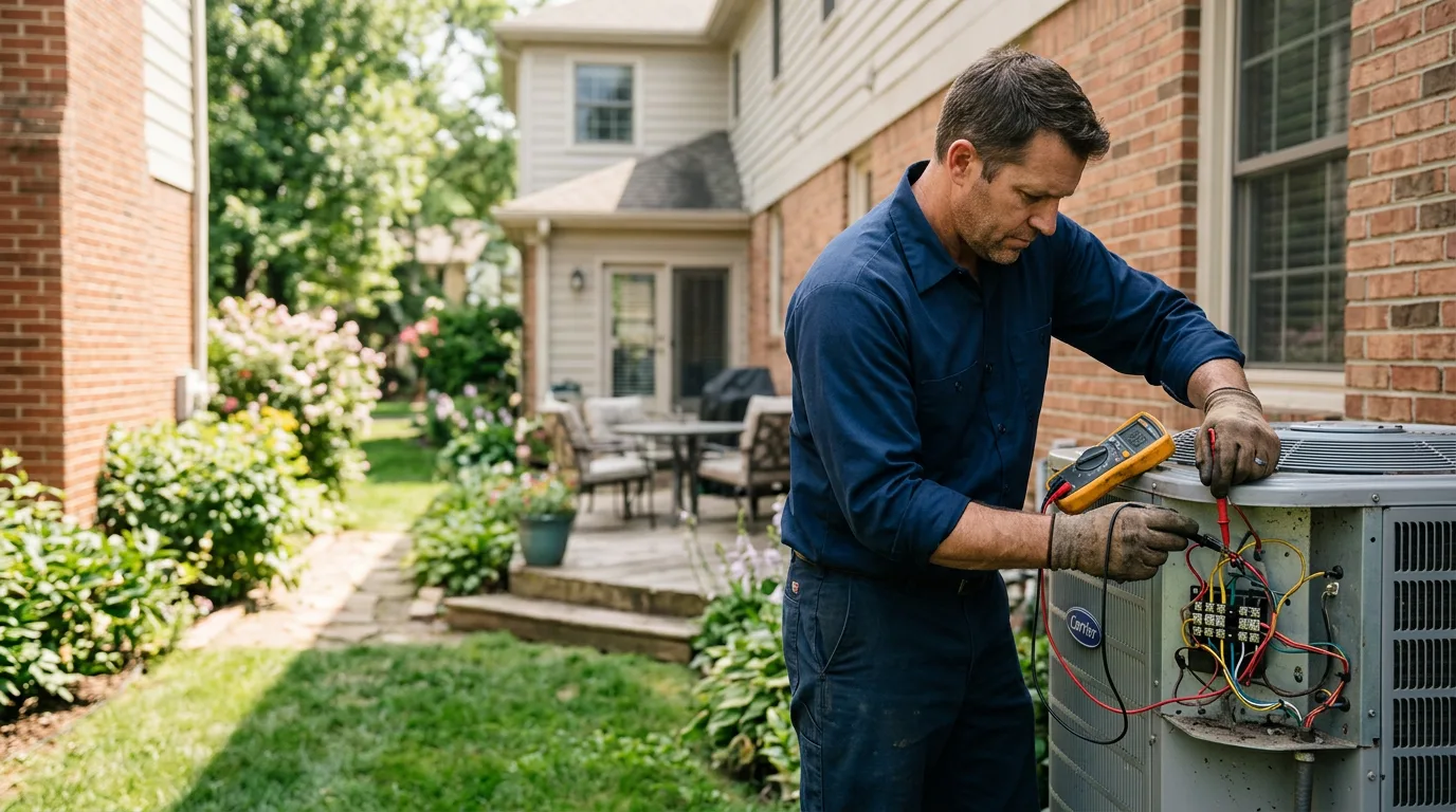 HVAC technician working near Clarksville, NY